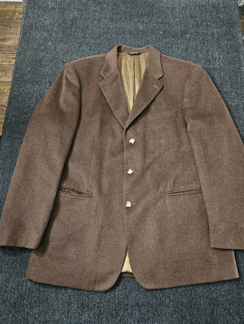 Vintage Pbm Brown 100% Camel Hair Sport Coat Blazer,3-Button Men's Size 44l